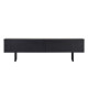 Meuble TV LEVANTO - 180 cm - Chêne cerusé noir & Acier Noir