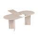 Table à manger Extensible VERONA - 160 à 200 cm - Façon travertin