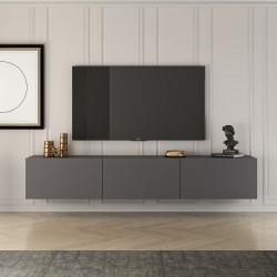 Meuble TV suspendu NORDEA - 150 cm - Anthracite