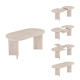 Table à manger Extensible VERONA - 160 à 200 cm - Façon travertin