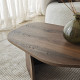 Table basse ovale ROVENA - 100 cm - Noyer