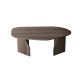 Table basse ovale ROVENA - 100 cm - Noyer