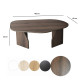 Table basse ovale ROVENA - 100 cm - Noyer