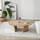 Table basse ovale ROVENA - 100 cm - Chêne
