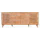 Buffet bas WOODSY - Chêne miel & cannage - 180 cm