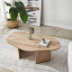 Table basse ovale ROVENA - 100 cm - Chêne