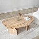 Table basse ovale ROVENA - 100 cm - Chêne