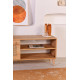 Meuble TV WOODSY - Chêne miel & cannage - 140 cm