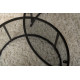 Duo de tables gigognes OCTAVE - Verre fumé & Acier Noir - 80/60 cm