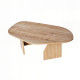 Table basse ovale ROVENA - 100 cm - Chêne