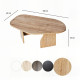 Table basse ovale ROVENA - 100 cm - Chêne