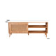 Meuble TV WOODSY - Chêne miel & cannage - 140 cm