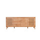 Buffet bas WOODSY - Chêne miel & cannage - 180 cm