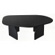 Table basse ovale ROVENA - 100 cm - Chêne cerusé noir