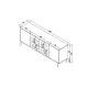 Buffet bas WOODSY - Chêne miel & cannage - 180 cm