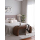 Banc ARCOLA - 106 cm - Velours Teddy Brun