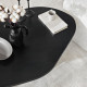 Table basse ovale ROVENA - 100 cm - Chêne cerusé noir