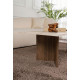 Table basse VALDA - Travertin & Noyer - 120 cm