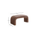 Banc ARCOLA - 106 cm - Velours Teddy Brun