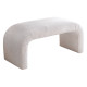 Banc ARCOLA - 106 cm - Velours côtelé Crème
