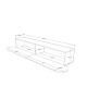 Meuble TV suspendu CURVIA - 200 cm - Sable