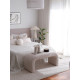 Banc ARCOLA - 106 cm - Velours côtelé Crème