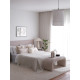 Banc ARCOLA - 106 cm - Velours côtelé Crème