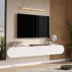 Meuble TV suspendu CURVIA - 200 cm - Blanc