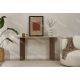 Console NYRO - 150 cm - Façon travertin & Noyer