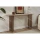 Console NYRO - 150 cm - Façon travertin & Noyer