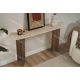 Console NYRO - 150 cm - Façon travertin & Noyer