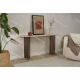 Console NYRO - 150 cm - Façon travertin & Noyer