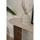 Console NYRO - 150 cm - Façon travertin & Noyer