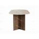 Table à manger NYRO - 200 cm - Façon travertin & Noyer