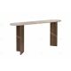 Console NYRO - 150 cm - Façon travertin & Noyer