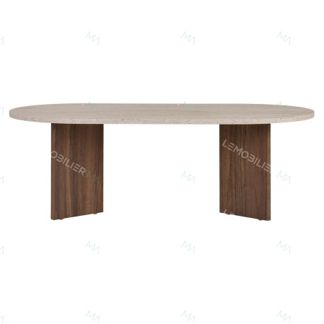 Table basse NYRO - Façon travertin