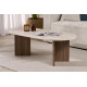 Table basse NYRO - Façon travertin & Noyer