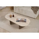 Table basse ORLO - Façon travertin & Noyer