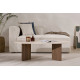 Table basse NYRO - Façon travertin & Noyer