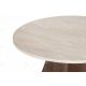 Table à manger LYKO - 120 cm - Façon travertin & Noyer