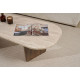 Table basse ORLO - Façon travertin & Noyer