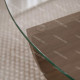 Table basse ASWAN - Plateau verre - 90 cm - Noyer