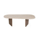 Table basse ORLO - Façon travertin & Noyer