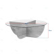 Table basse ASWAN - Plateau verre - 90 cm - Noyer