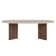 Table basse NYRO - Façon travertin & Noyer
