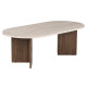 Table basse NYRO - Façon travertin & Noyer