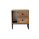 Table de chevet KIVAS - Noyer & Noir