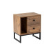 Table de chevet KIVAS - Noyer & Noir