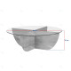 Table basse ASWAN - Plateau verre - 90 cm - Chêne cérusé noir