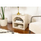 Table de chevet CUEVA - Travertin & Sable
